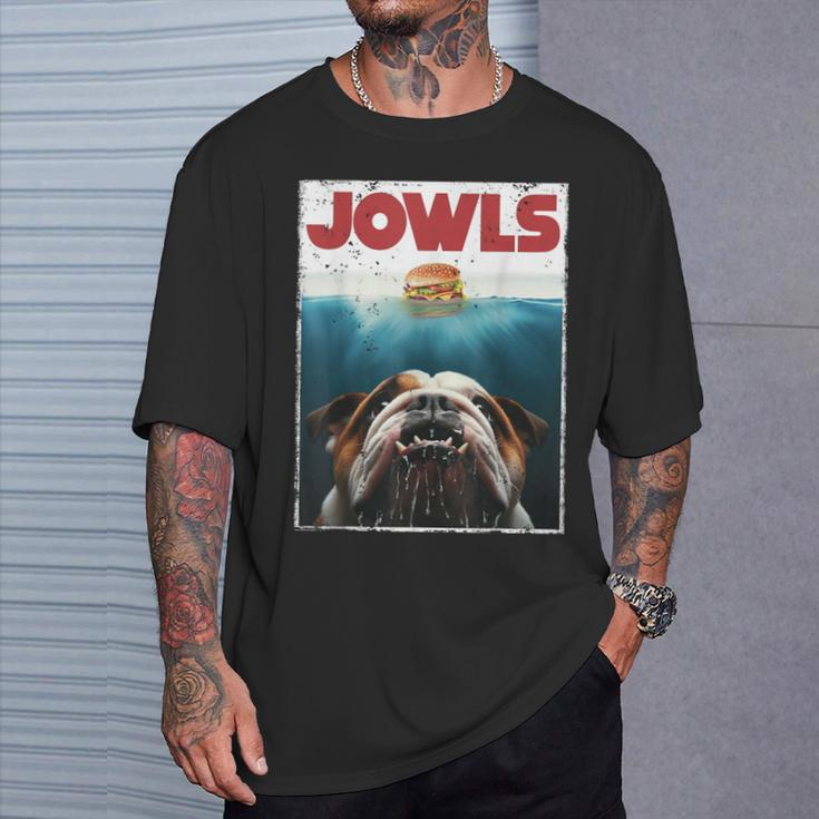 English Bulldog Jowls Burger Bully Dog Mom Dog Dad T-Shirt Gifts for Him