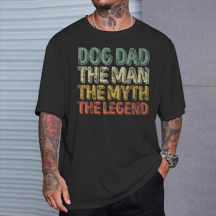Father's Day Dog Dad The Man The Myth The Legend T-Shirt Gifts for Him