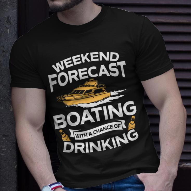 Weekend Forecast Boating With A Chance Of Drinking T-Shirt Gifts for Him