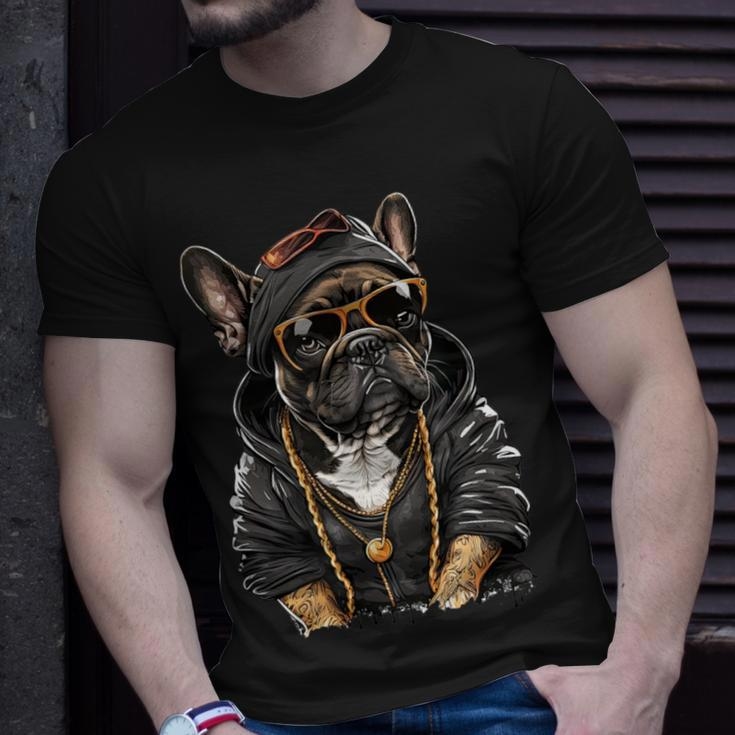 French Bulldog Frenchie Rap Hip Hop R&B T-Shirt Gifts for Him