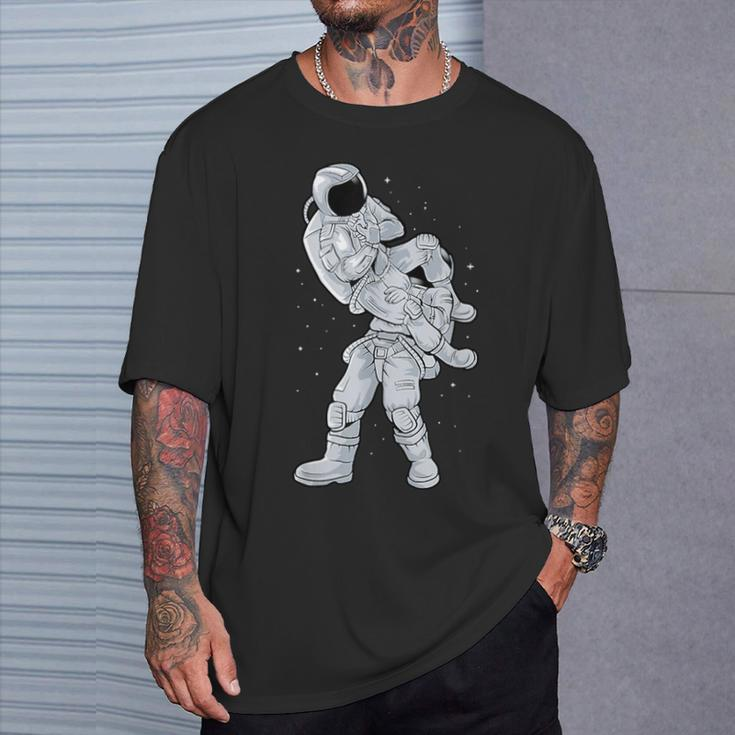 Galaxy Bjj Astronaut Flying Armbar Jiu-Jitsu Brazilian T-Shirt Gifts for Him