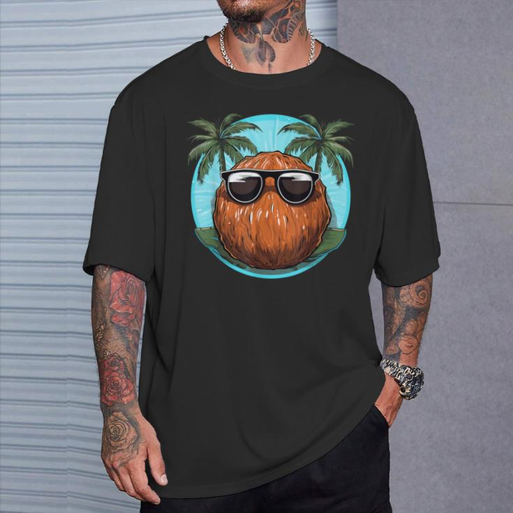 Holiday Coconut With Sunglasses For Coco Fruits Fans T-Shirt Gifts for Him