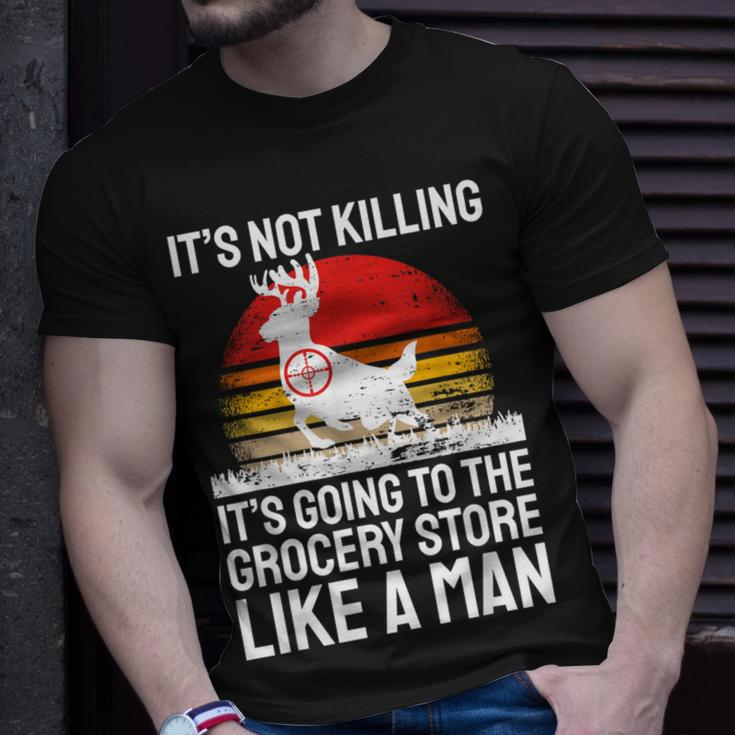 Hunting Saying Deer Hunter I Grocery Store T-Shirt Gifts for Him