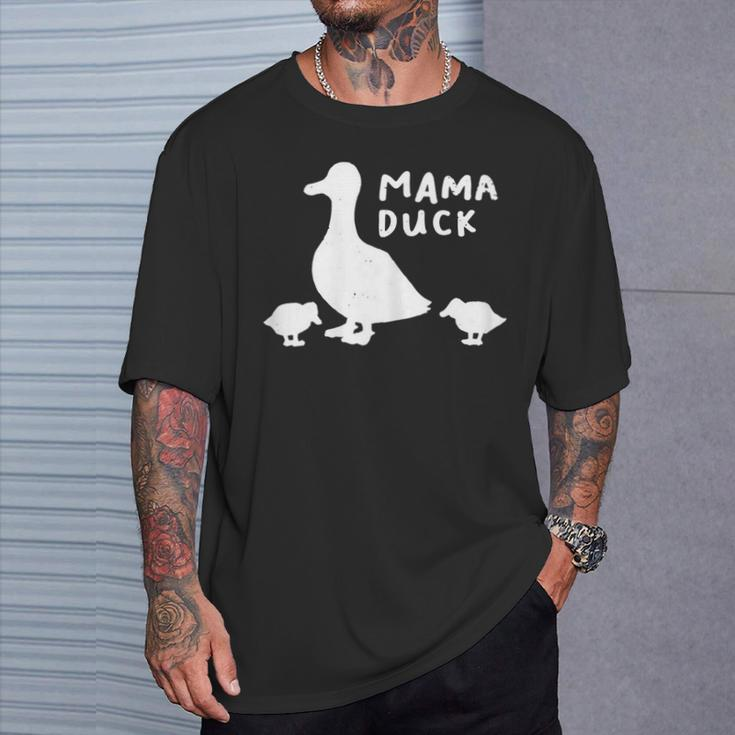 Mama Duck MotherI Duckling Babies Mom Of 2 T-Shirt Gifts for Him