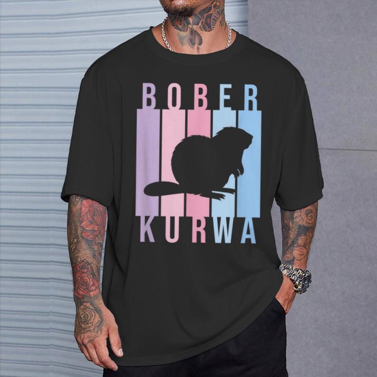 Pastel Bober Bóbr Kurwa Polish Internet Meme Beaver T-Shirt Geschenke für Ihn