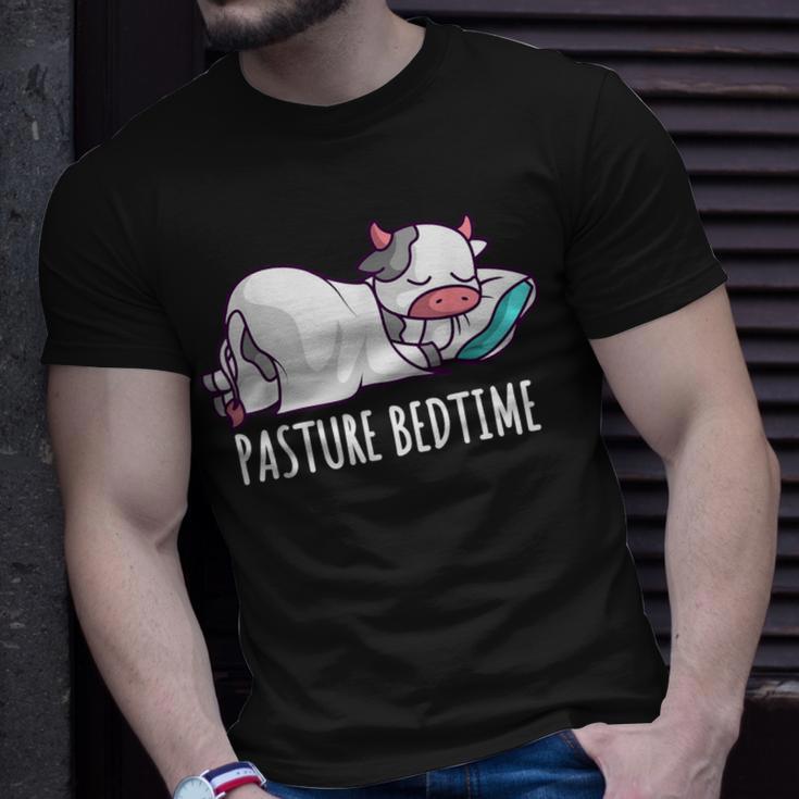 Pasture Bedtime Cute Cow Sleeping Pajamas Pjs Napping T-Shirt Gifts for Him