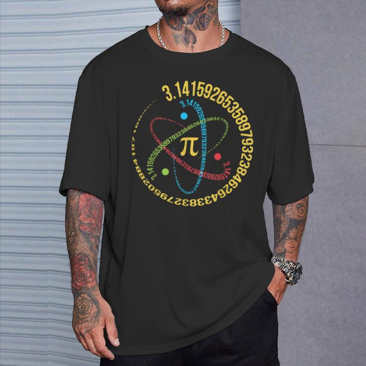 Pi Day Spiral Pi Math For Pi Day Groovy T-Shirt Gifts for Him