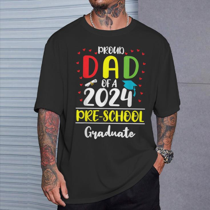Proud Dad Of A Class Of 2024 Pre-School Graduate T-Shirt Gifts for Him