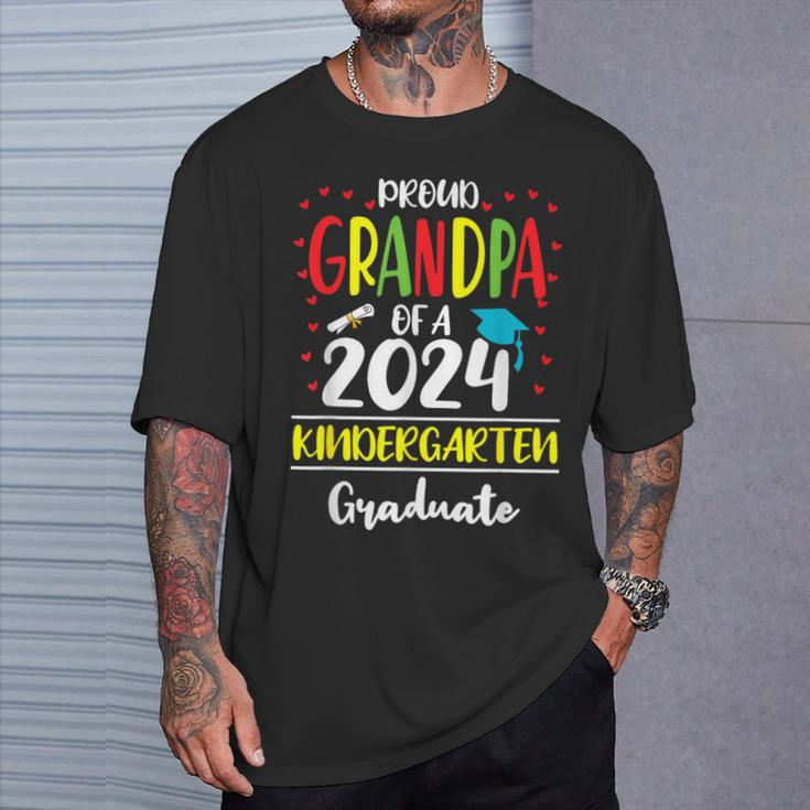 Proud Grandpa Of A Class Of 2024 Kindergarten Graduate T-Shirt Gifts for Him