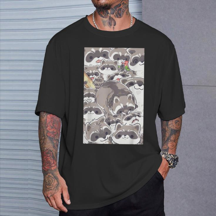 Raccoon Face Cute Pet Forest Animal T-Shirt Gifts for Him