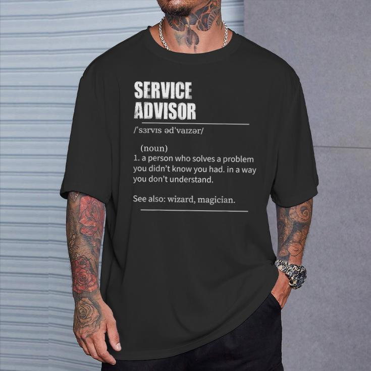 Service Advisor Definition With Prononciation T-Shirt Gifts for Him