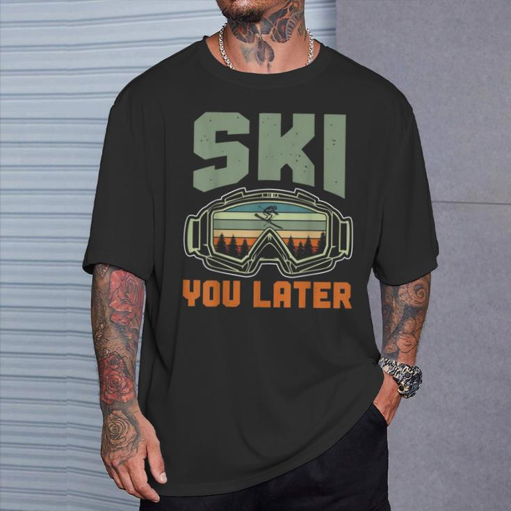 Ski Lifestyle Skiing In Winter Skier T-Shirt Geschenke für Ihn