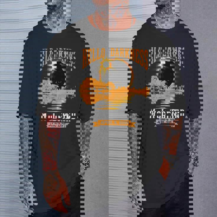 Total Solar Eclipse 2024 Hello Darkness My Old Friend T-Shirt Gifts for Him