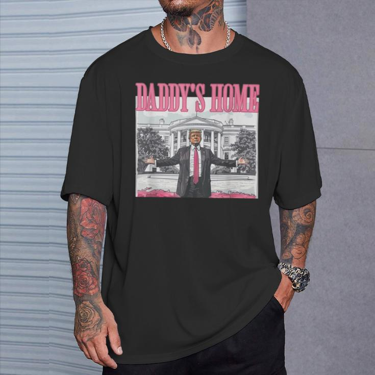 Trump Pink Daddys Home Trump 2024 T-Shirt Gifts for Him
