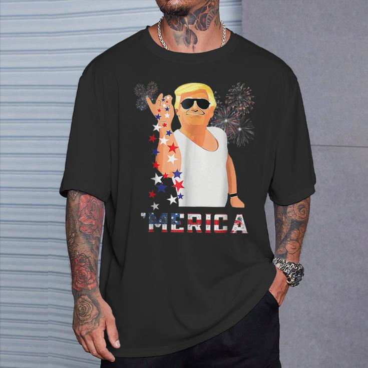 Trump Salt Merica Freedom 4Th Of July Usa Flag 2024 T-Shirt Gifts for Him