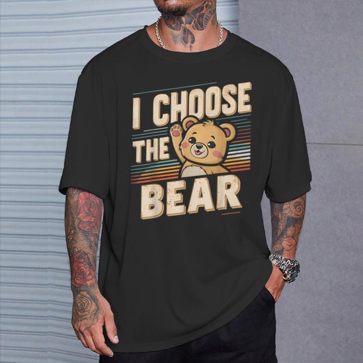 Vintage The Bear I Choose For Camping Women T-Shirt Gifts for Him