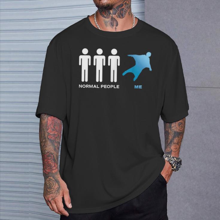 Wingsuit Flying Parachutist Parachuting For A Skydiver T-Shirt Gifts for Him