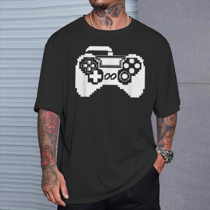 Game Controller Pixel Grafik Gamer Pc Spiele T-Shirt Geschenke für Ihn