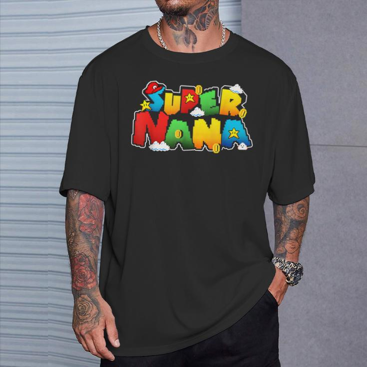 Gamer Super Nana Family Matching Game Super Nana Superhero T-Shirt Gifts for Him