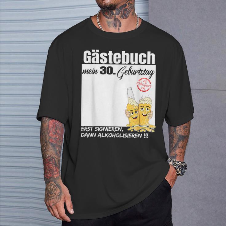 Gästebuch 30 Geburtstag Mann Frau Lustig 30 Geburtstag Deko T-Shirt Geschenke für Ihn