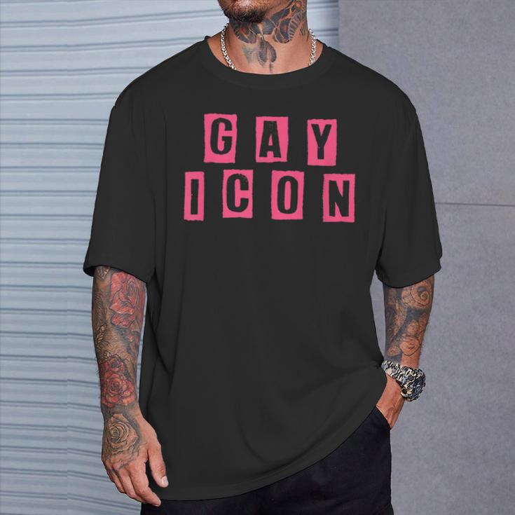 Gay Icon Lgbt Pride Flag Rainbow Queer Ally Support Legend T-Shirt Gifts for Him