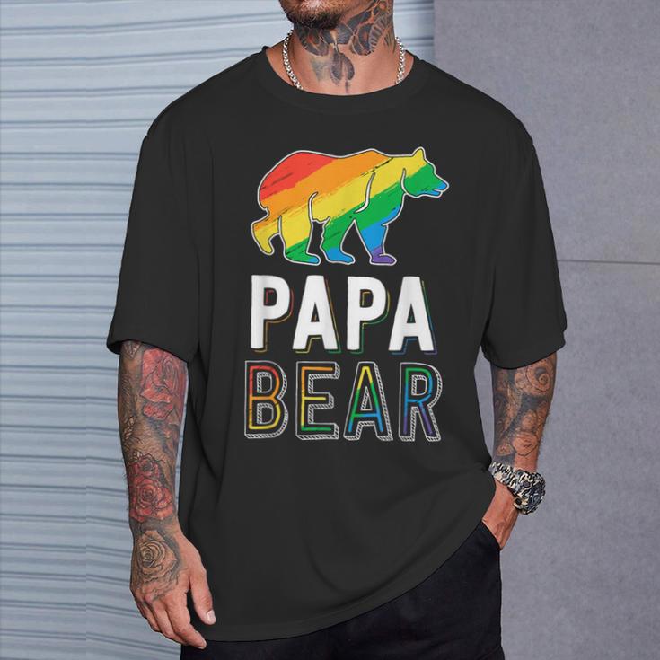 Gay Papa Bear Proud Dad Lgbtq Parent Lgbt Father T-Shirt Gifts for Him