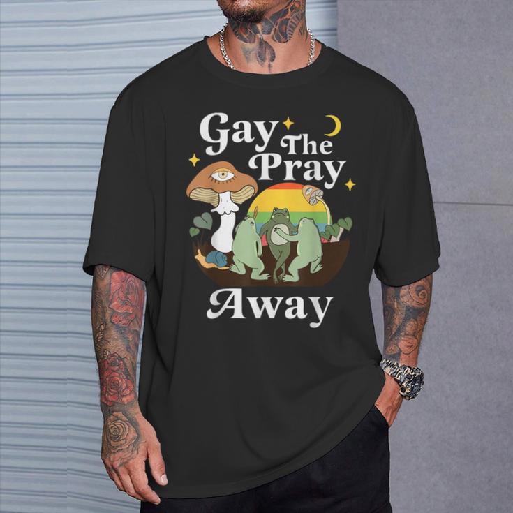 Gay The Pray Away Frog Rainbow Lgbt Gay Lesbian Pride Month T-Shirt Gifts for Him