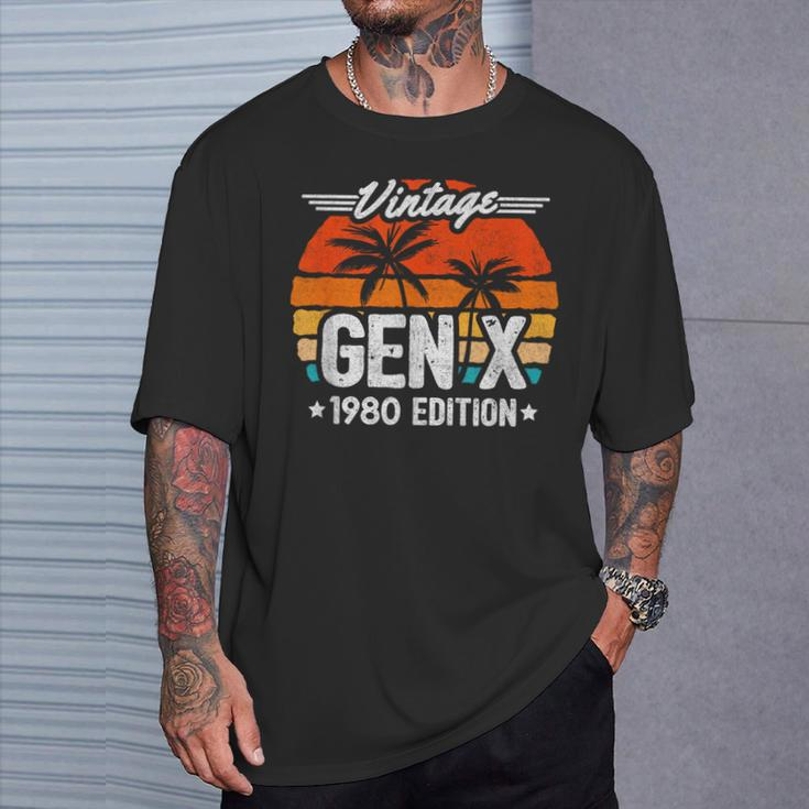 Gen X 1980 Generation X 1980 Birthday Gen X Vintage 1980 T-Shirt Gifts for Him