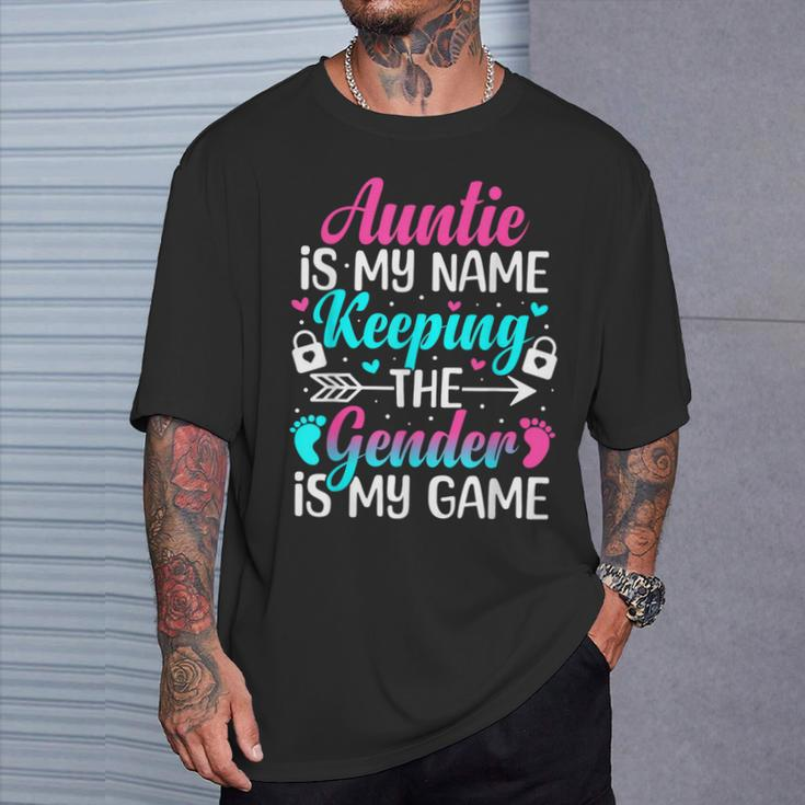 Gender Reveal Auntie For A Keeper Of The Gender Aunt T-Shirt Gifts for Him
