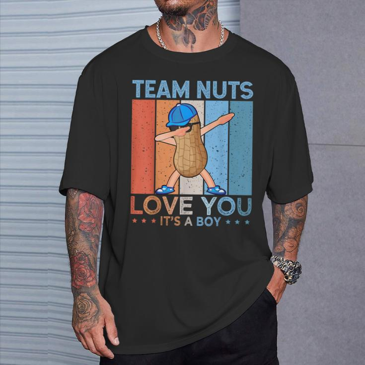 Gender Reveal Team Nuts Team Boy Retro Vintage T-Shirt Geschenke für Ihn