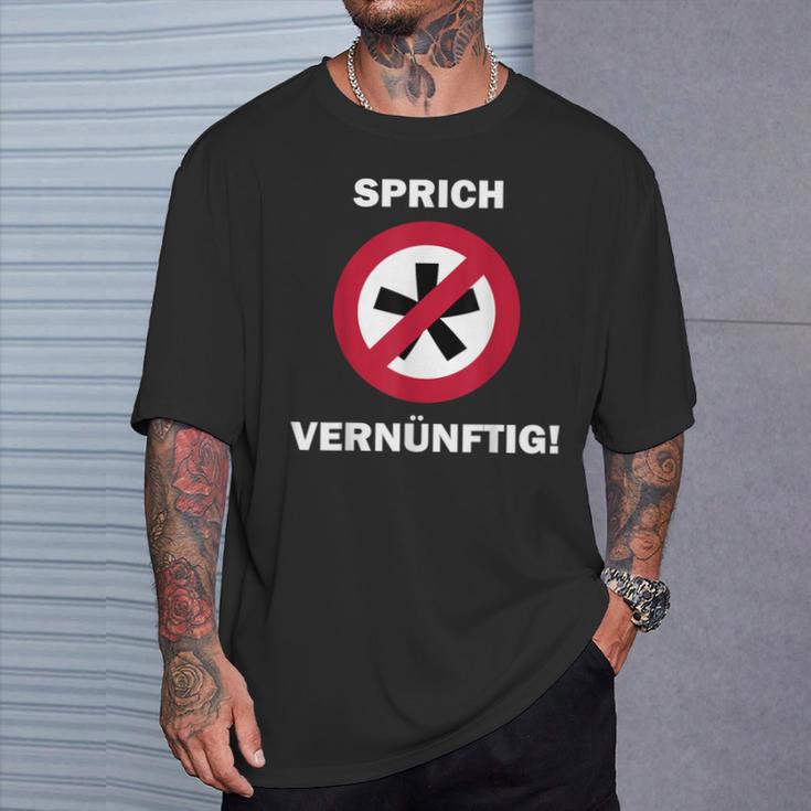 Gendersternchen Anti-Gender Language T-Shirt Geschenke für Ihn