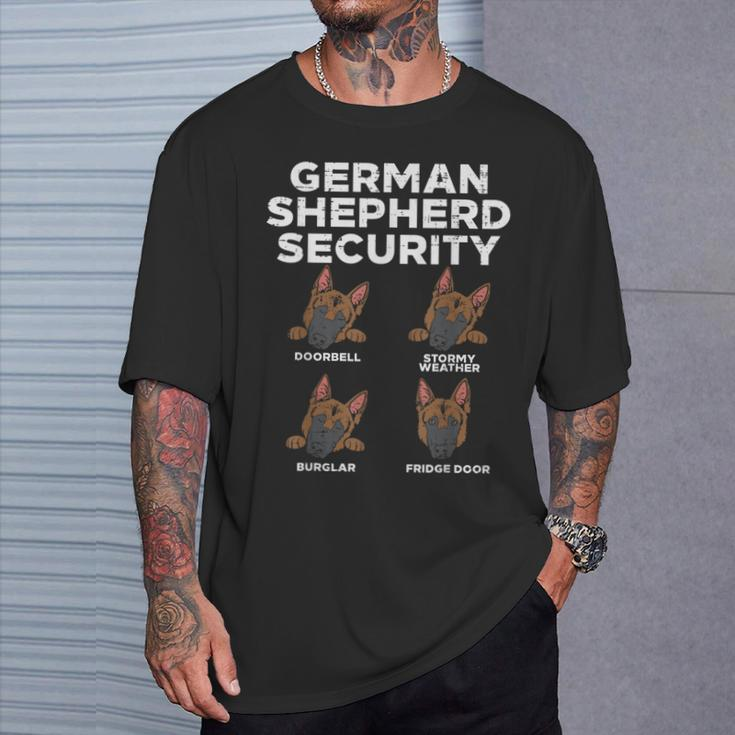 German Shepherd Security K9 Pet Dog Lover Owner T-Shirt Gifts for Him