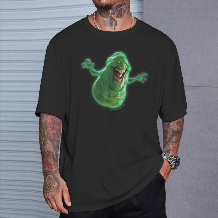 Ghostbusters Slimer Large Face Portrait T-Shirt Geschenke für Ihn