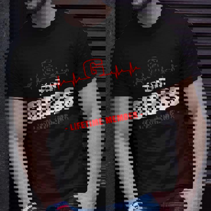 Gibbs Surname Family Last Name Team Gibbs Lifetime Member T-Shirt Gifts for Him