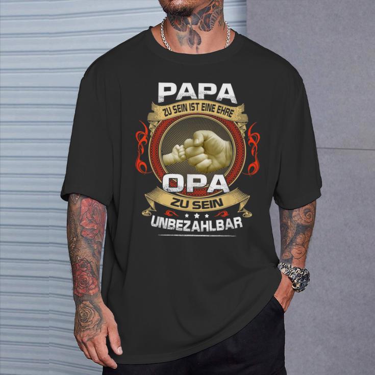 Papa Zu Sein Ist Eine Ehr Opa Zu Sein Priceless S T-Shirt Geschenke für Ihn