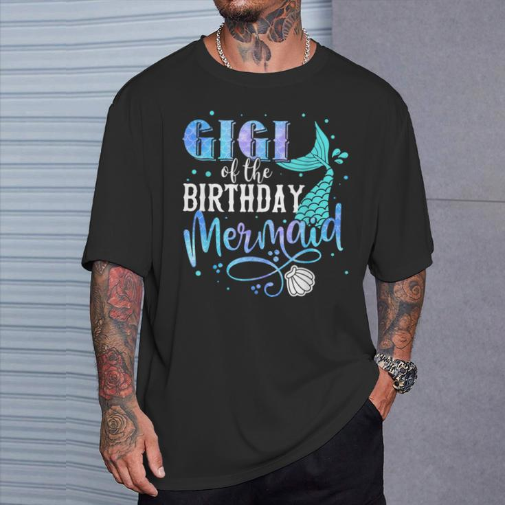 Gigi Of The Birthday Mermaid Family Matching Party Squad T-Shirt Gifts for Him
