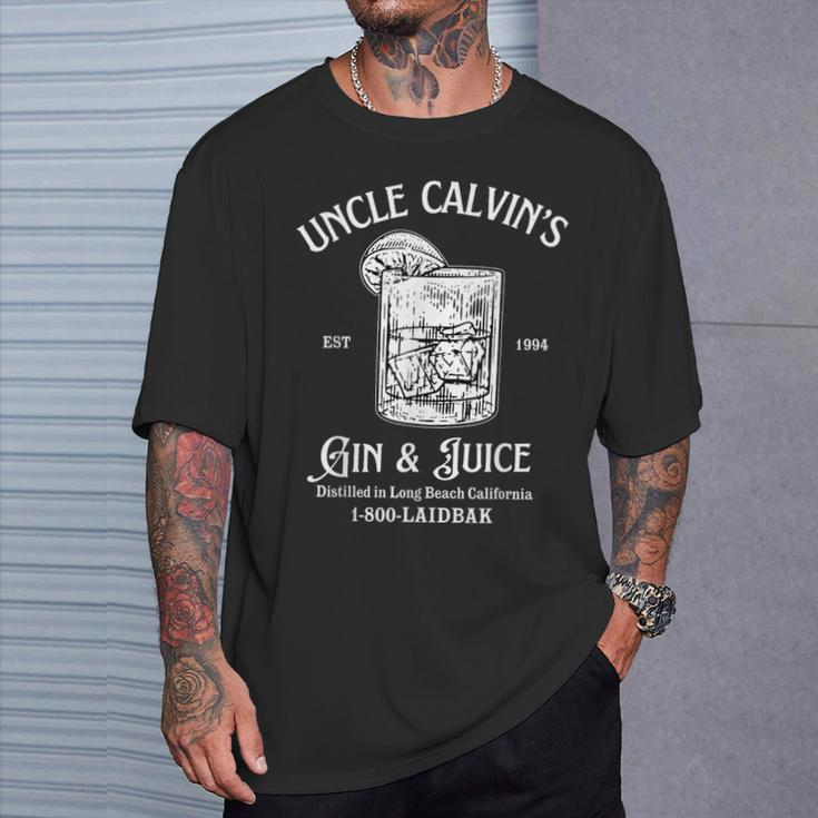 Gin And Juice Est 1994 Distilled In Long Beach California T-Shirt Gifts for Him