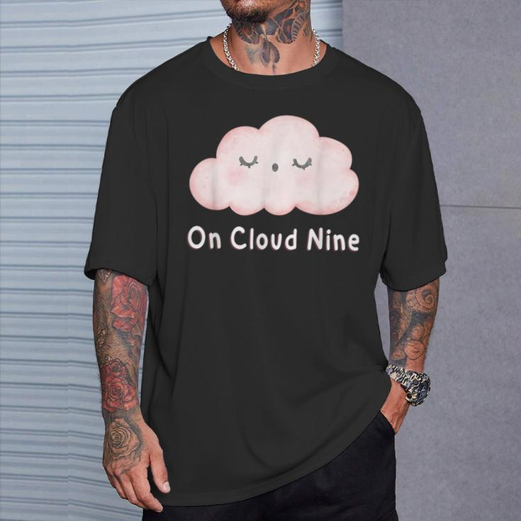 Girl On Cloud Nine Happy 9Th Birthday 9 Years Old T-Shirt Gifts for Him