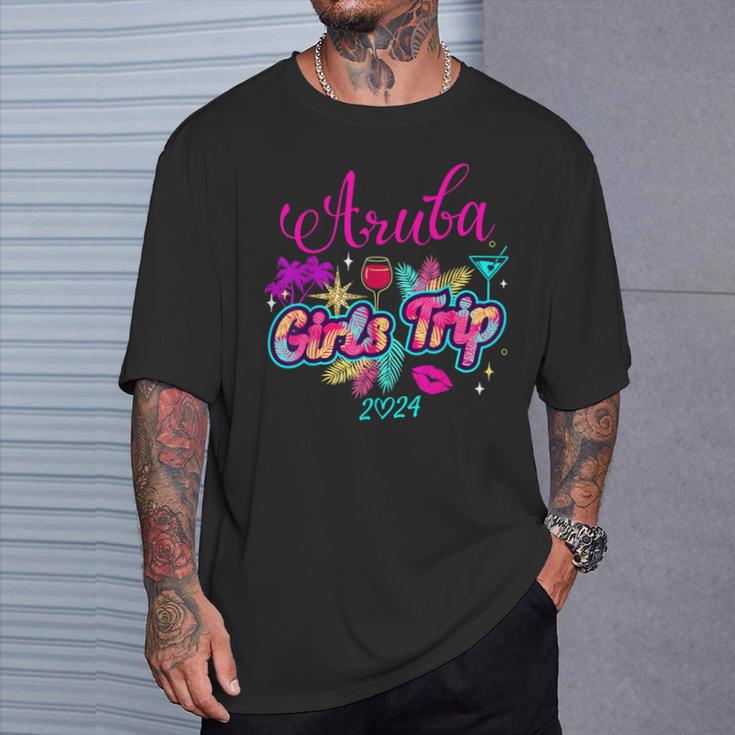 Girls Trip Aruba 2024 Girls Weekend Birthday Squad T-Shirt Gifts for Him