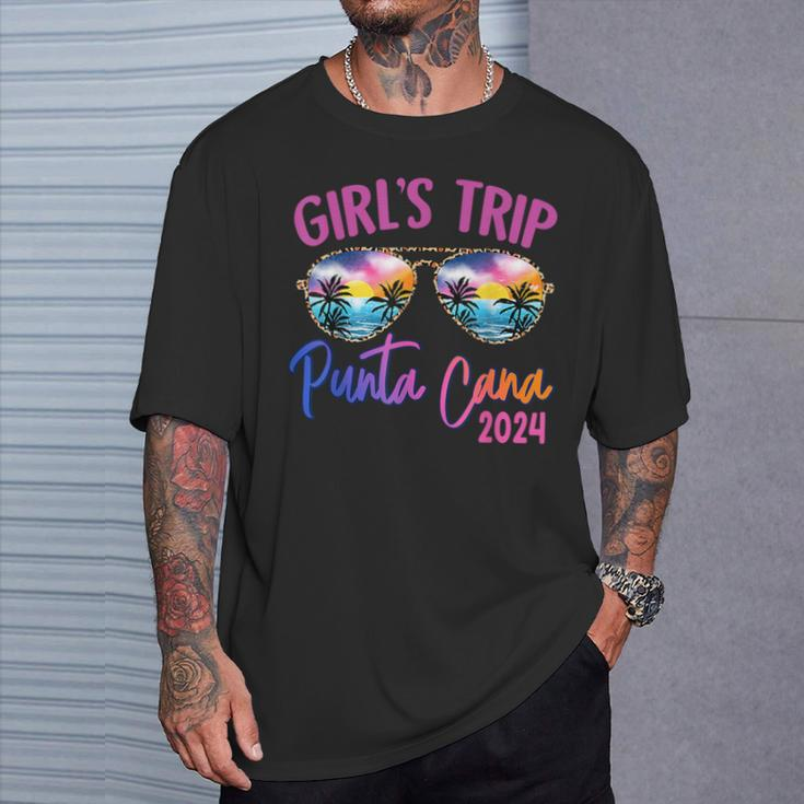 Girls Trip Punta Cana Dominican 2024 Sunglasses Summer T-Shirt Gifts for Him