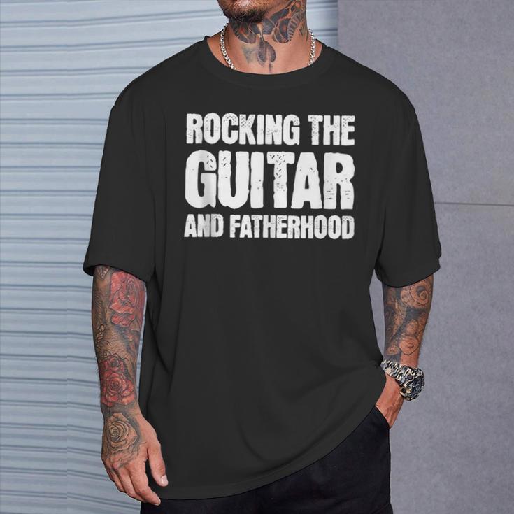 Gitarre Papaatertag Musik Lustig T-Shirt Geschenke für Ihn