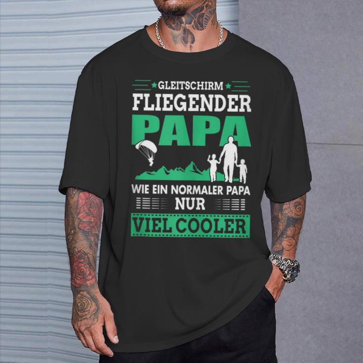 Gleitschirm Fliegender Papa Paragleiteratertag Geschenk T-Shirt Geschenke für Ihn