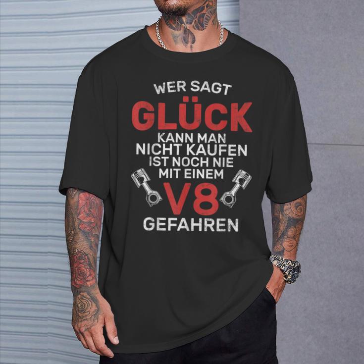 Glück Kann Man Kaufen V8 Motor Werkstatt Tuning T-Shirt Geschenke für Ihn