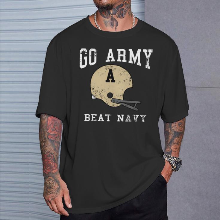 Go Army Beat Navy America's Game Vintage Football Helmet T-Shirt Gifts for Him