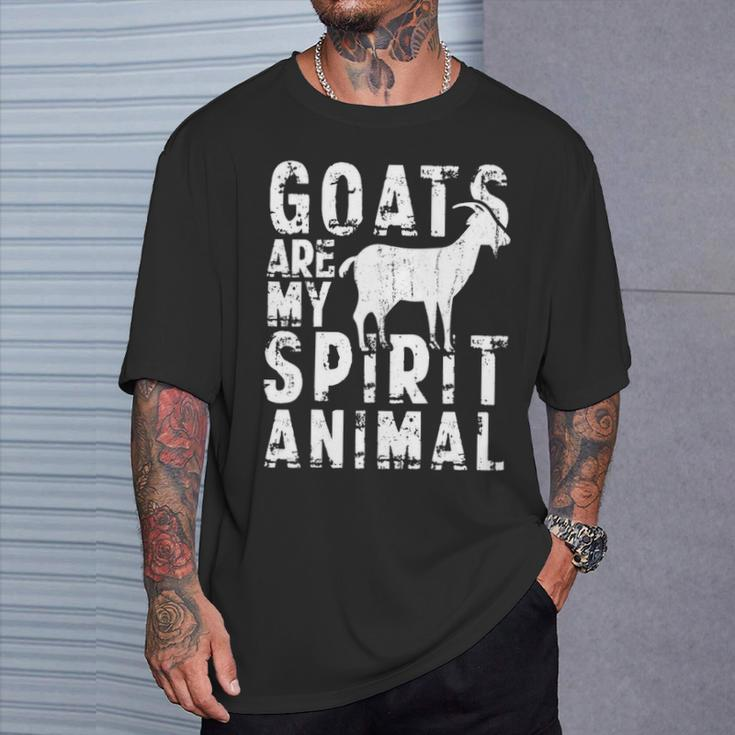 Goat Are My Spirit Animal Lover T-Shirt Gifts for Him