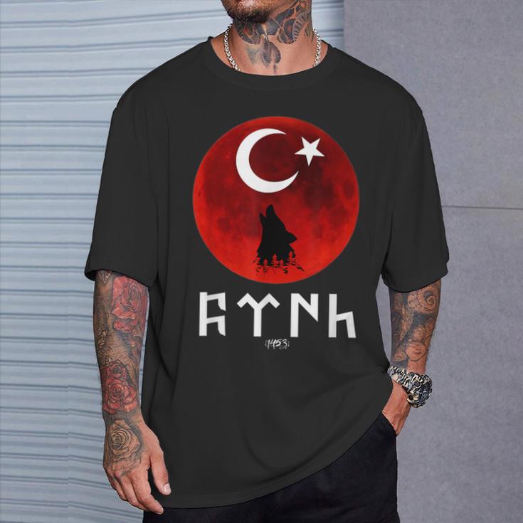 Göktürk Ayyildiz Turkey Flag Turkey Bayrak Bozkurt Tengri S T-Shirt Geschenke für Ihn