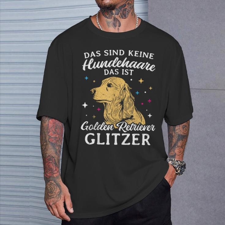 Golden Retriever Glitter Dog Holder Dog Owners T-Shirt Geschenke für Ihn