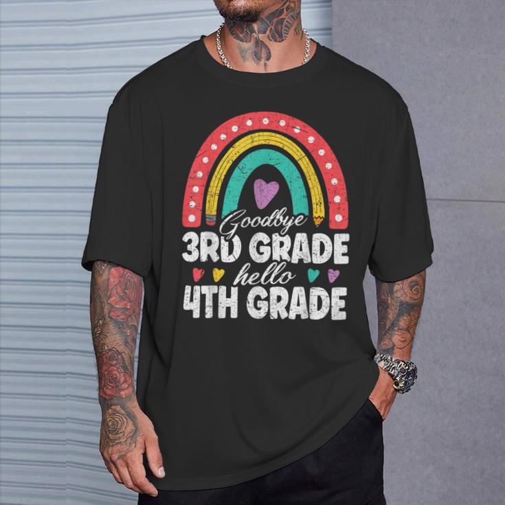 Goodbye 3Rd Grade Hello 4Th Grade Teacher Back To School T-Shirt Gifts for Him