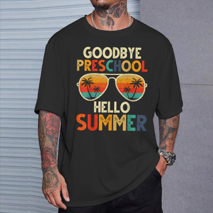 Goodbye Preschool Hello Summer Pre-K Graduation T-Shirt Gifts for Him