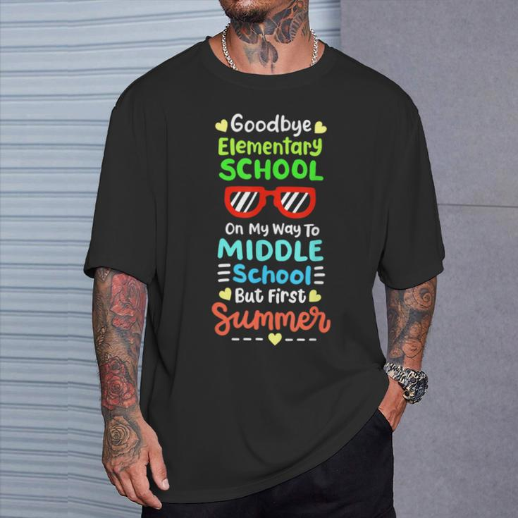 Goodbye School Hello Summer Elementary Class Of 2024 T-Shirt Gifts for Him